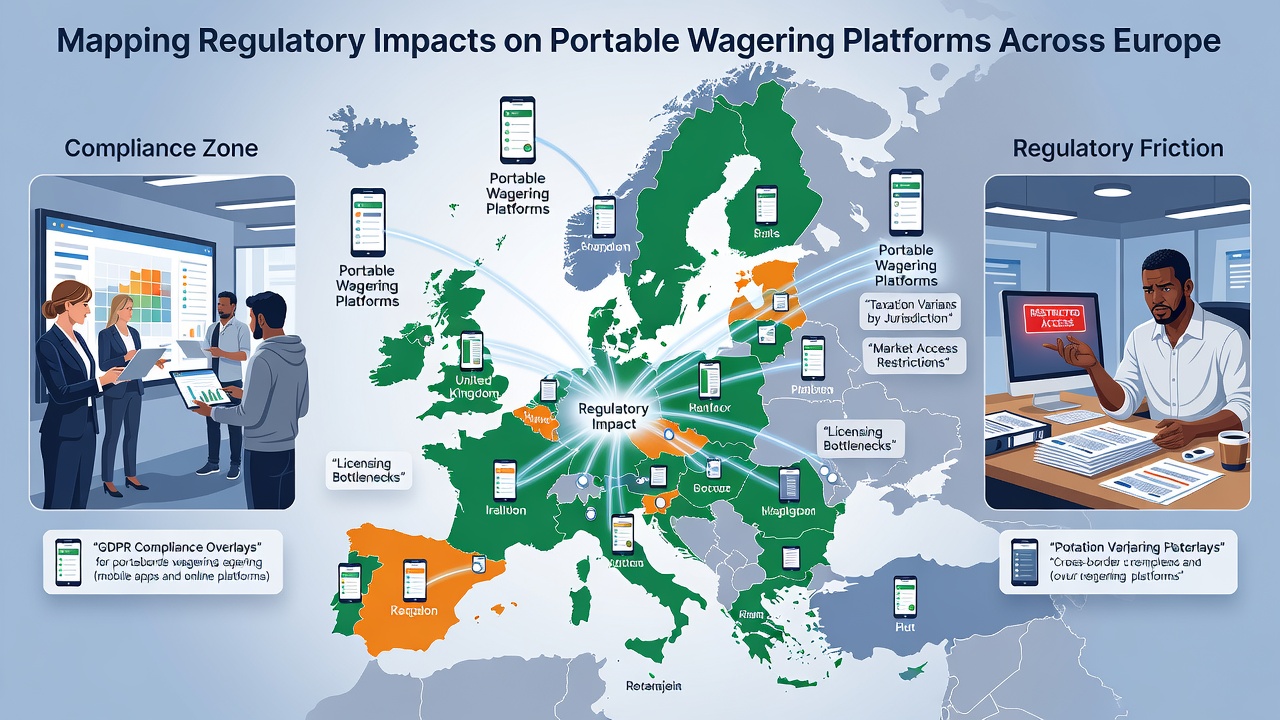 Mobile wagering app interface demonstrating compliance features used in European markets