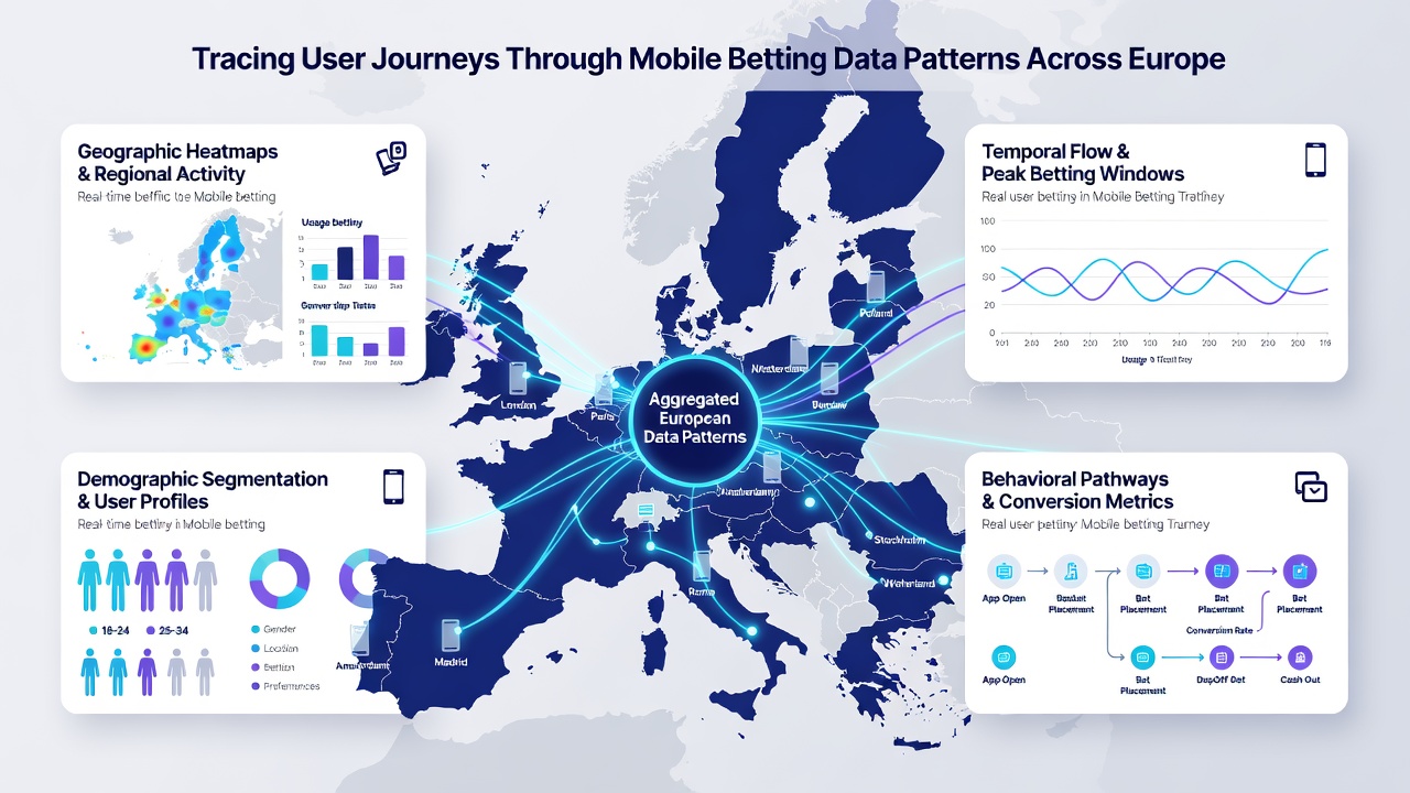 Heatmap visualization of mobile betting activity patterns in European regions